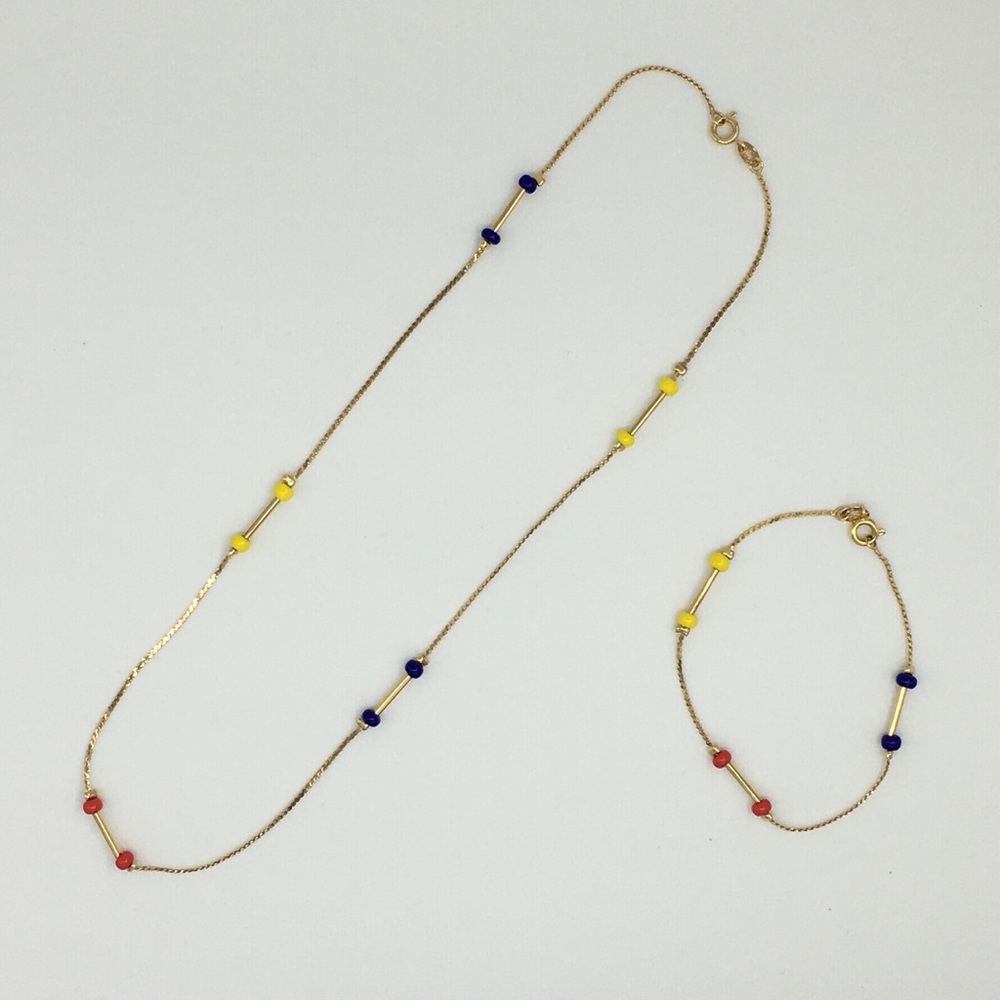 SOLD ::: Set of Colombia necklace and bracelet
